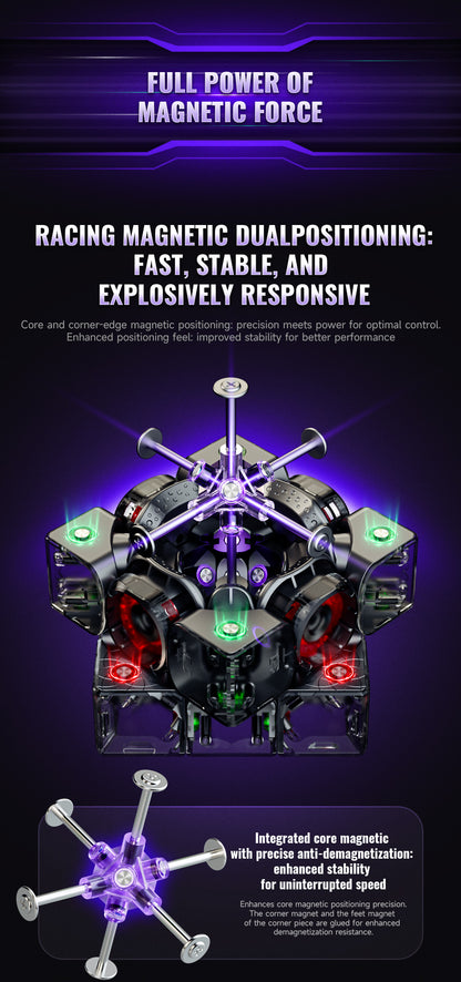 QiYi X-Man XT3 V1 3x3 Pioneer UV – MagLev Speedcube mit UV-Coating & Core-Magnetsystem