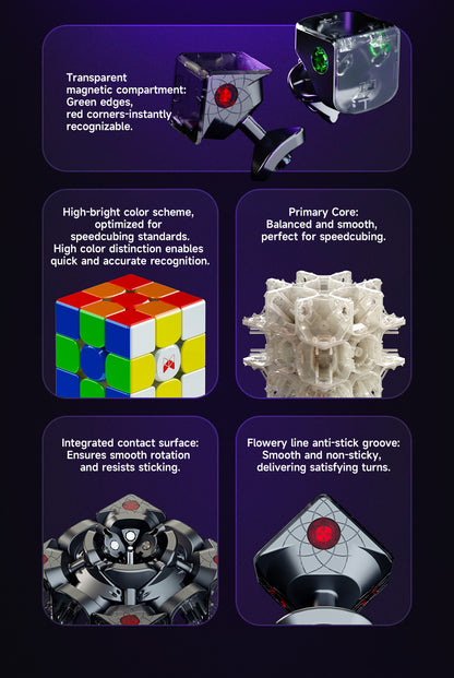 QiYi X-Man XT3 V1 3x3 Pioneer UV – MagLev Speedcube mit UV-Coating & Core-Magnetsystem